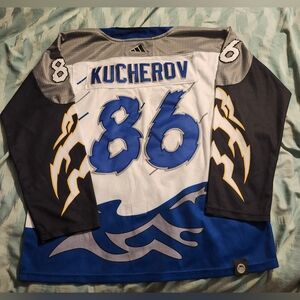KUCHEROV #85 TAMPA BAY LIGHTNING  ADIDAS REVERSE RETRO 2.0 HOCKEY JERSEY Size 52